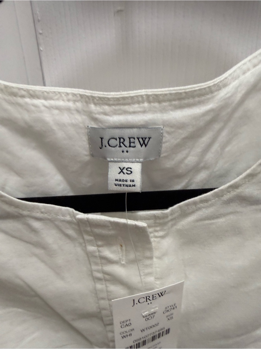 J.crew linen blend button front shell NWT size XS - Picture 5 of 7